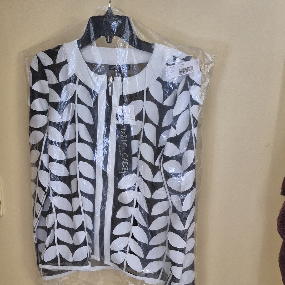 Dolce Cabo Black and White Leather Jacket